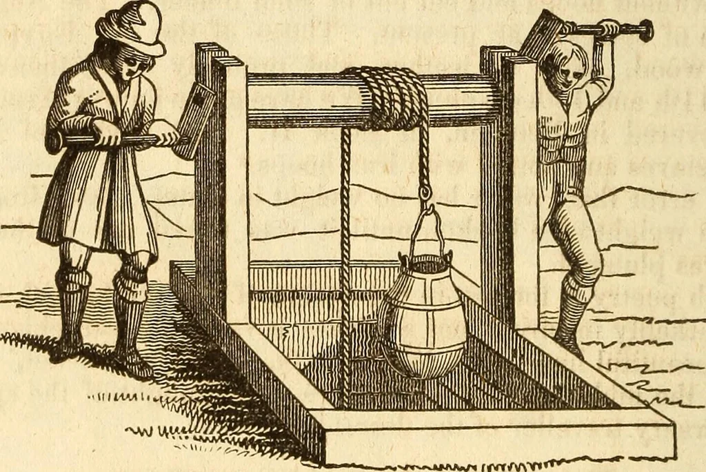 An illustration from A descriptive and historical account of hydraulic and other machines for raising water, 1850, leaf 92