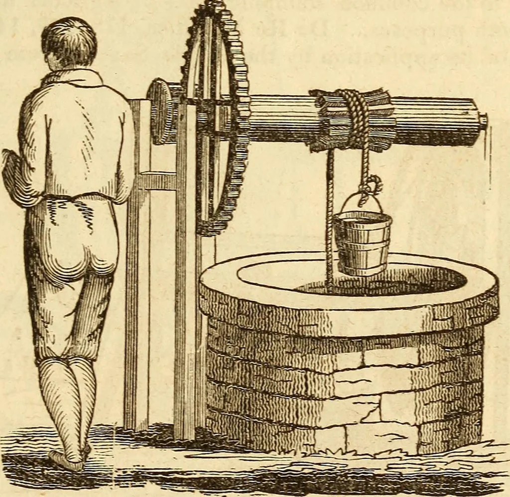 An illustration from A descriptive and historical account of hydraulic and other machines for raising water, 1850, leaf 95