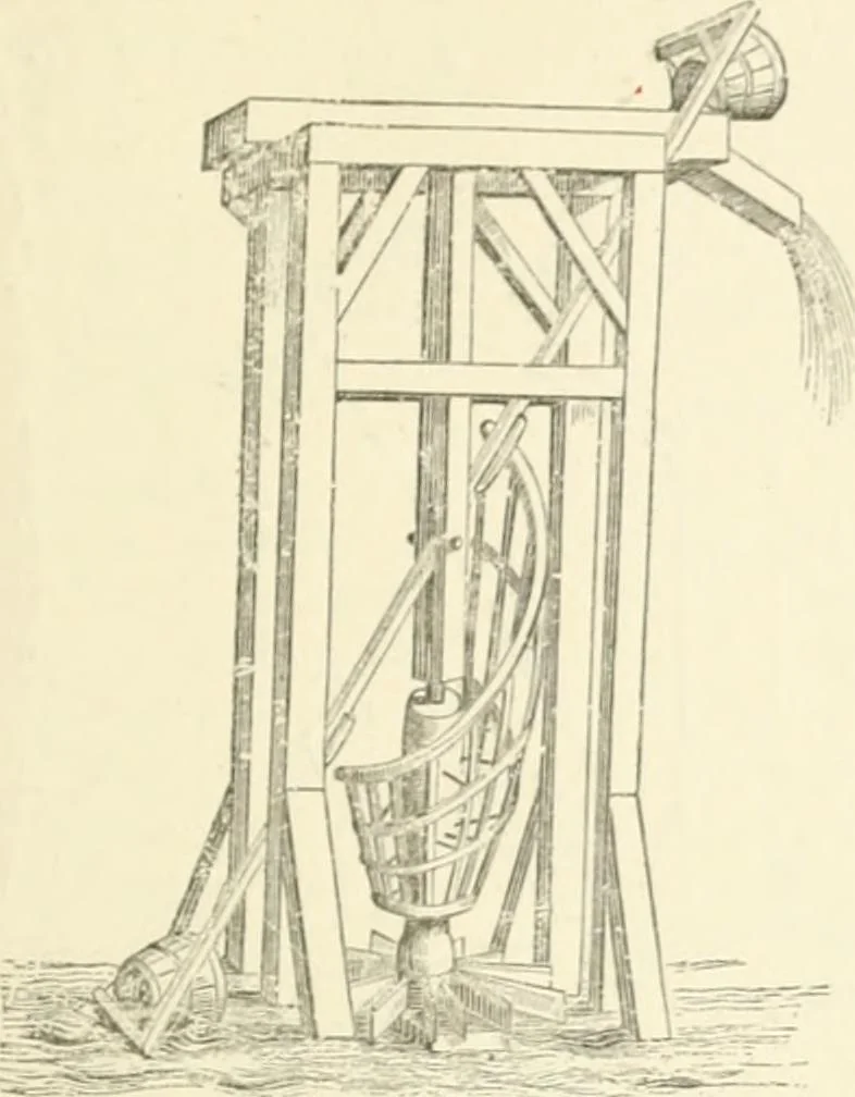 An illustration from A descriptive and historical account of hydraulic and other machines for raising water, ancient and modern : with observations on various subjects connected with the mechanic arts: including the progressive development of the steam engine, 1876, leaf 115