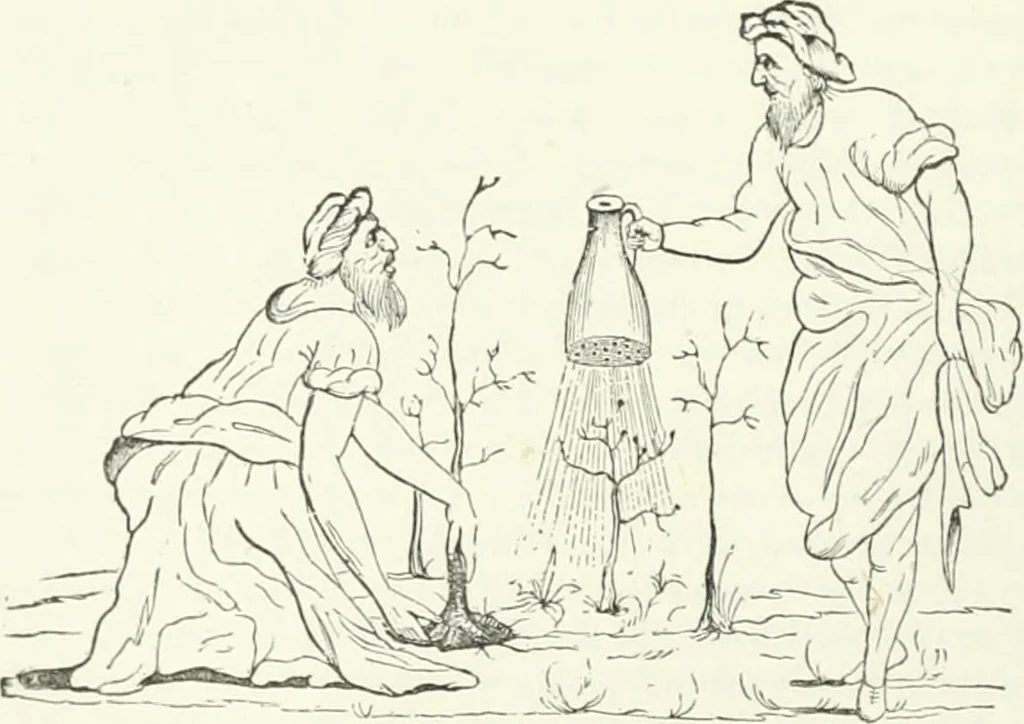 An illustration from A descriptive and historical account of hydraulic and other machines for raising water, ancient and modern : with observations on various subjects connected with the mechanic arts: including the progressive development of the steam engine, 1876, leaf 208