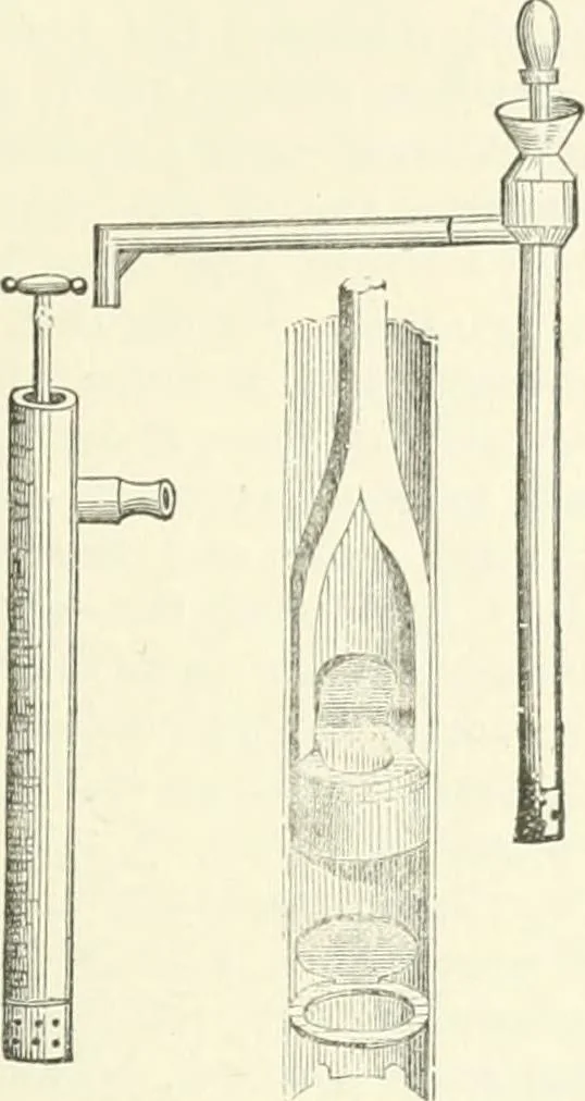 An illustration from A descriptive and historical account of hydraulic and other machines for raising water, ancient and modern : with observations on various subjects connected with the mechanic arts: including the progressive development of the steam engine, 1876, leaf 229
