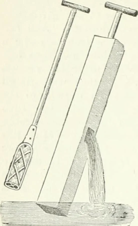 An illustration from A descriptive and historical account of hydraulic and other machines for raising water, ancient and modern : with observations on various subjects connected with the mechanic arts: including the progressive development of the steam engine, 1876, leaf 232