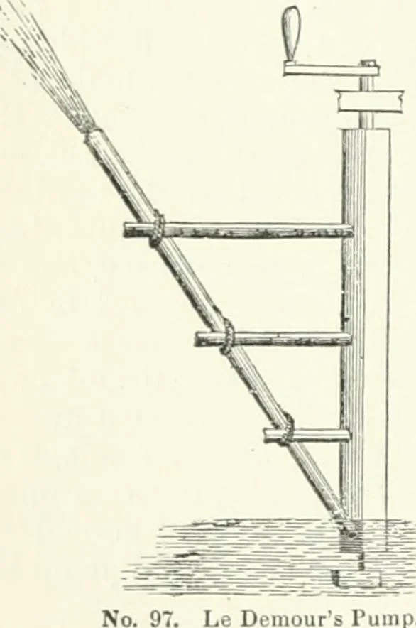 An illustration from A descriptive and historical account of hydraulic and other machines for raising water, ancient and modern : with observations on various subjects connected with the mechanic arts: including the progressive development of the steam engine, 1876, leaf 244