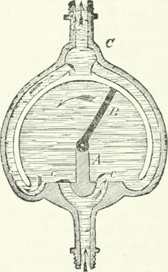 An illustration from A descriptive and historical account of hydraulic and other machines for raising water, ancient and modern : with observations on various subjects connected with the mechanic arts: including the progressive development of the steam engine, 1876, leaf 306