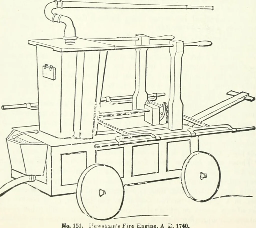 An illustration from A descriptive and historical account of hydraulic and other machines for raising water, ancient and modern : with observations on various subjects connected with the mechanic arts: including the progressive development of the steam engine, 1876, leaf 348