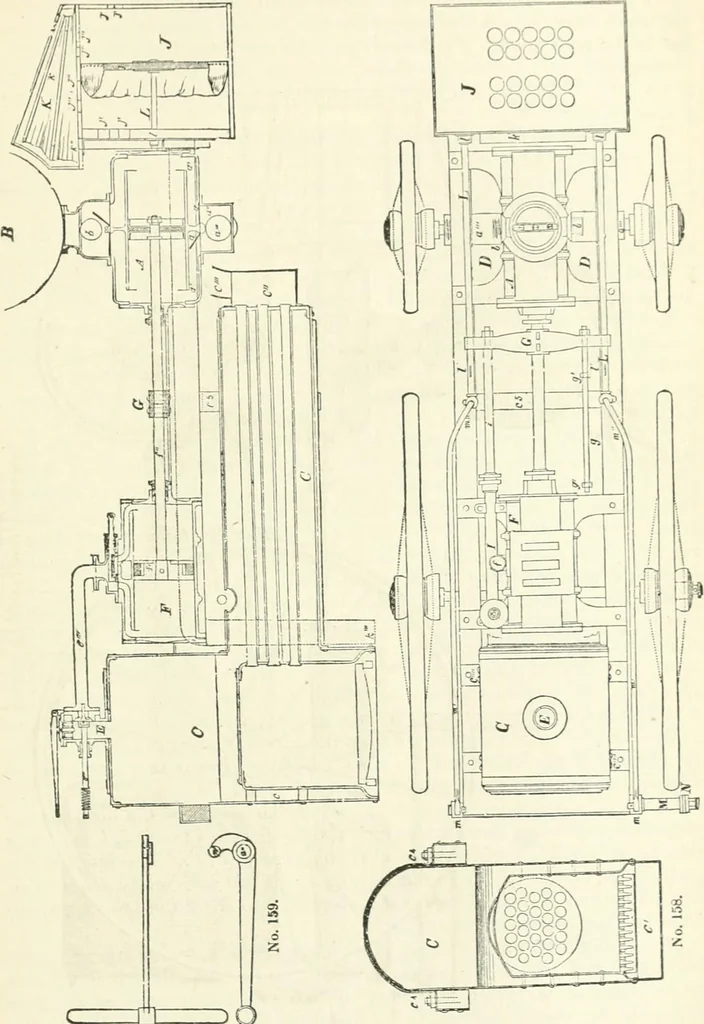 An illustration from A descriptive and historical account of hydraulic and other machines for raising water, ancient and modern : with observations on various subjects connected with the mechanic arts: including the progressive development of the steam engine, 1876, leaf 361