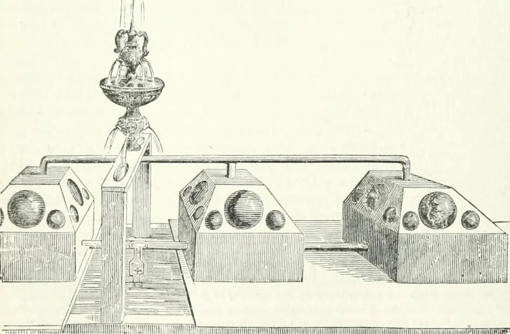 An illustration from A descriptive and historical account of hydraulic and other machines for raising water, ancient and modern : with observations on various subjects connected with the mechanic arts: including the progressive development of the steam engine, 1876, leaf 394