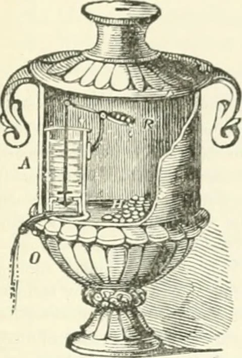 An illustration from A descriptive and historical account of hydraulic and other machines for raising water, ancient and modern : with observations on various subjects connected with the mechanic arts: including the progressive development of the steam engine, 1876, leaf 401