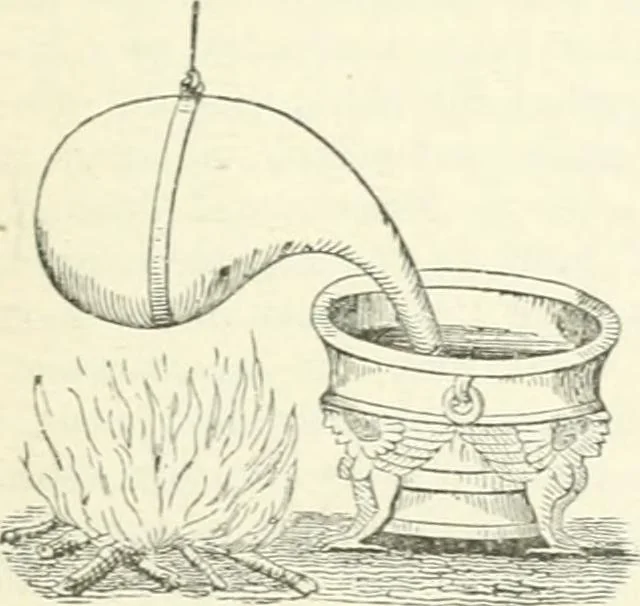 An illustration from A descriptive and historical account of hydraulic and other machines for raising water, ancient and modern : with observations on various subjects connected with the mechanic arts: including the progressive development of the steam engine, 1876, leaf 421