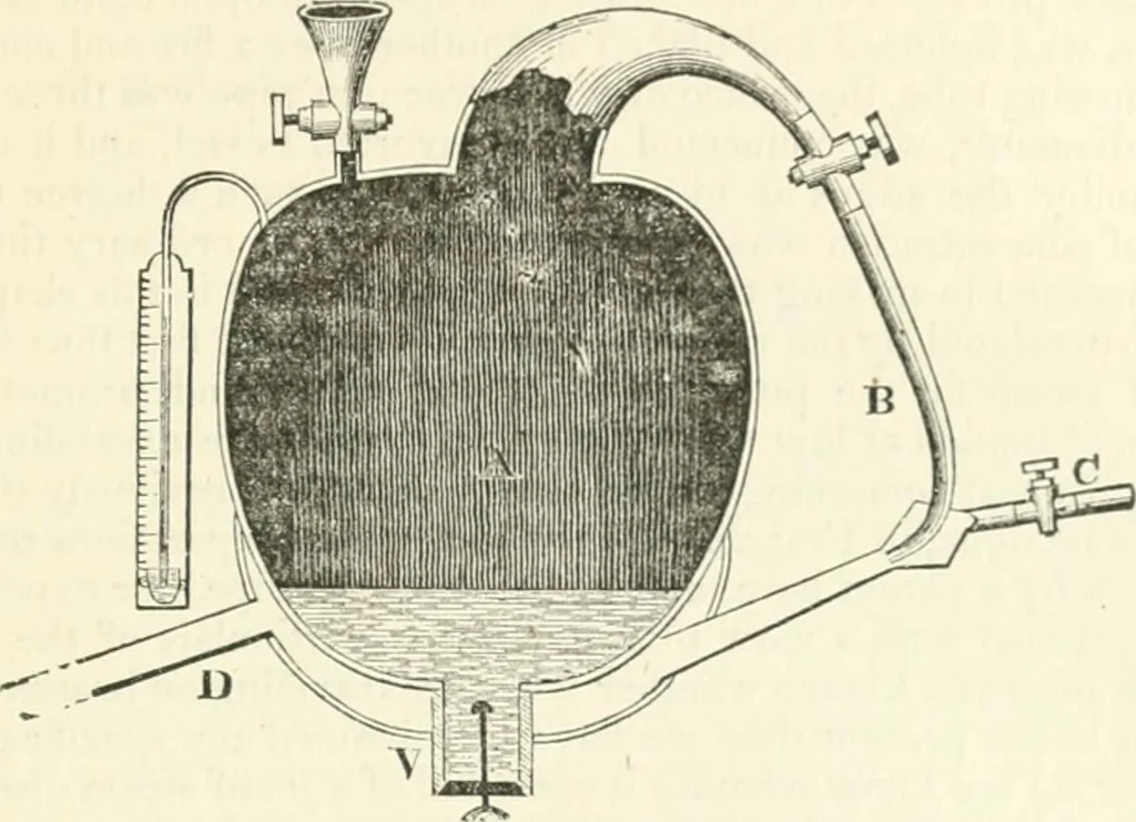 An illustration from A descriptive and historical account of hydraulic and other machines for raising water, ancient and modern : with observations on various subjects connected with the mechanic arts: including the progressive development of the steam engine, 1876, leaf 509