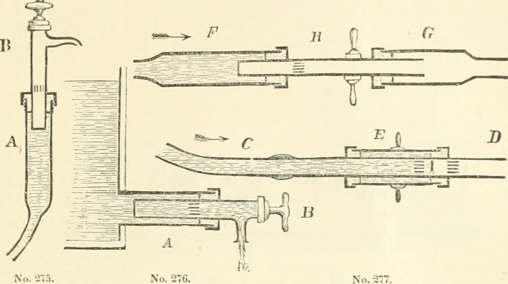An illustration from A descriptive and historical account of hydraulic and other machines for raising water, ancient and modern : with observations on various subjects connected with the mechanic arts: including the progressive development of the steam engine, 1876, leaf 575
