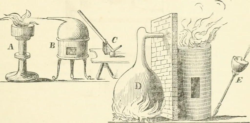 An illustration from A descriptive and historical account of hydraulic and other machines for raising water, ancient and modern : with observations on various subjects connected with the mechanic arts: including the progressive development of the steam engine, 1876, leaf 583