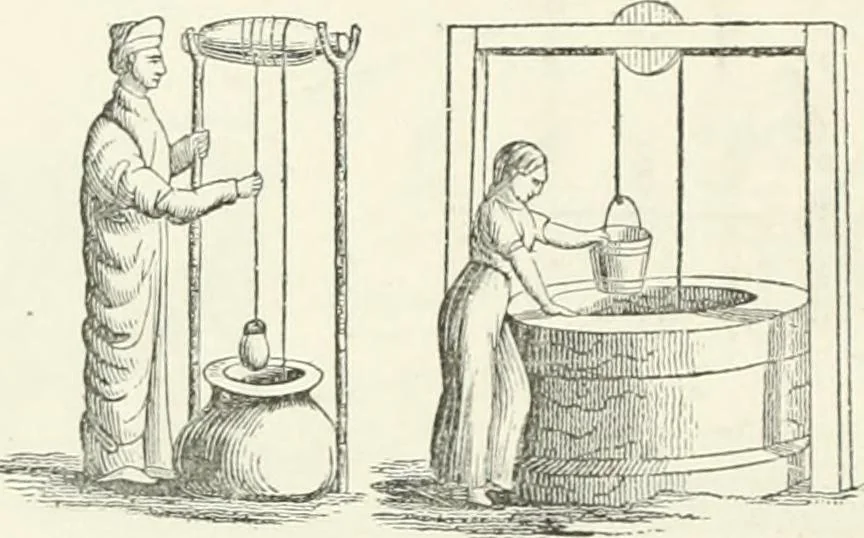 An illustration from A descriptive and historical account of hydraulic and other machines for raising water, ancient and modern : with observations on various subjects connected with the mechanic arts: including the progressive development of the steam engine, 1876, leaf 76