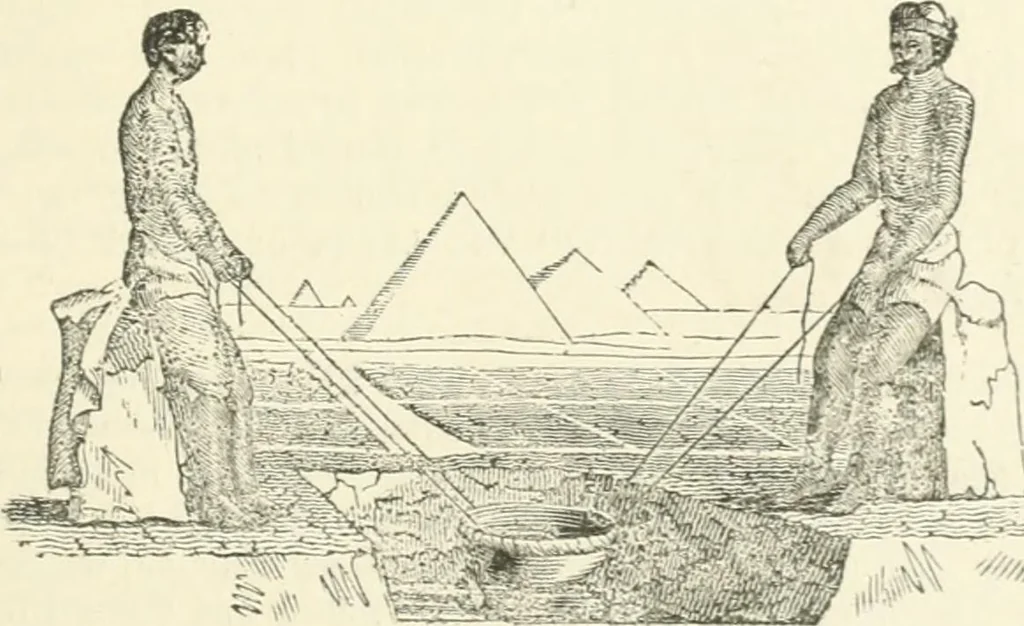 An illustration from A descriptive and historical account of hydraulic and other machines for raising water, ancient and modern : with observations on various subjects connected with the mechanic arts: including the progressive development of the steam engine, 1876, leaf 99
