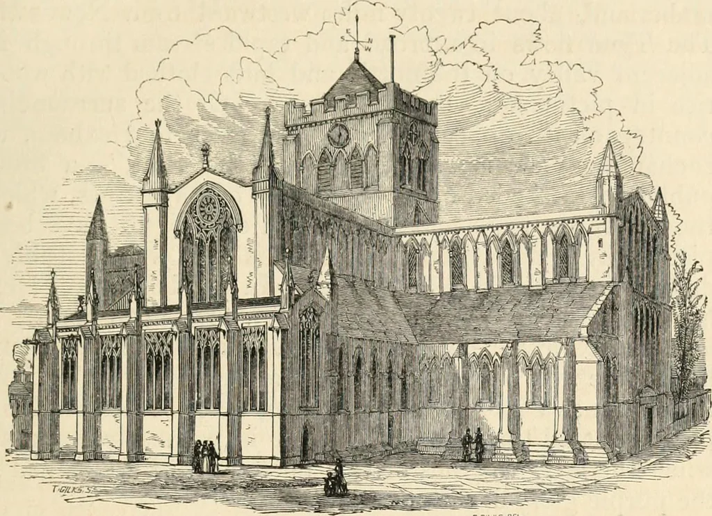 An illustration from Descriptive and historical notices of some remarkable Northumbrian, castles, churches, and antiquities ... With biographical notices of eminent persons, 1852, leaf 75