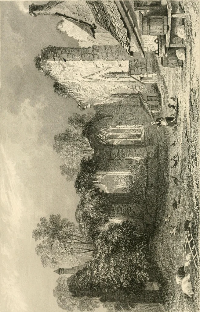 An illustration from Descriptive and historical notices of some remarkable Northumbrian, castles, churches, and antiquities ... With biographical notices of eminent persons, 1852, leaf 8