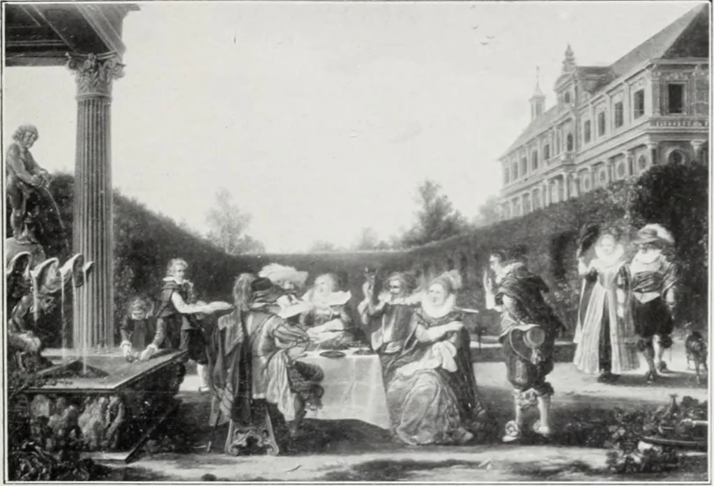 An illustration from A descriptive and illustrated catalogue of 150 paintings by old masters of the Dutch, Flemish, German, Italian, Spanish and French schools from the Kleinberger Galleries, 1911, leaf 104