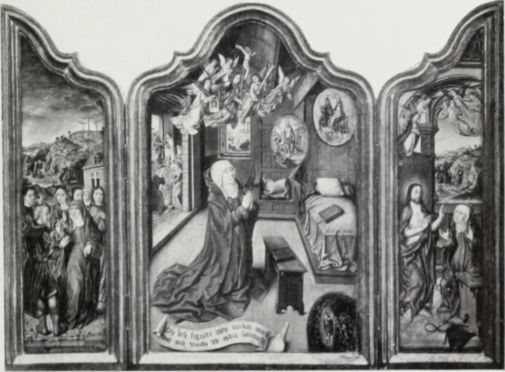 An illustration from A descriptive and illustrated catalogue of 150 paintings by old masters of the Dutch, Flemish, German, Italian, Spanish and French schools from the Kleinberger Galleries, 1911, leaf 142