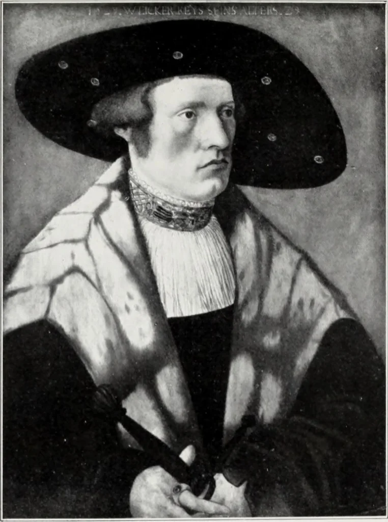 An illustration from A descriptive and illustrated catalogue of 150 paintings by old masters of the Dutch, Flemish, German, Italian, Spanish and French schools from the Kleinberger Galleries, 1911, leaf 158
