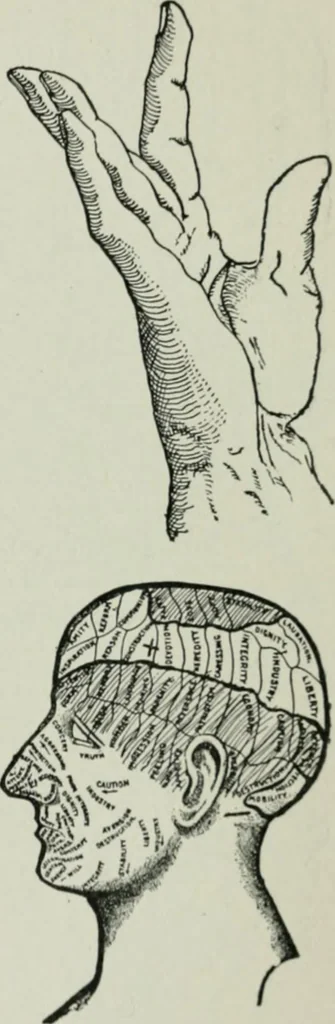 An illustration from Descriptive mentality from the head, face and hand, 1899, leaf 137