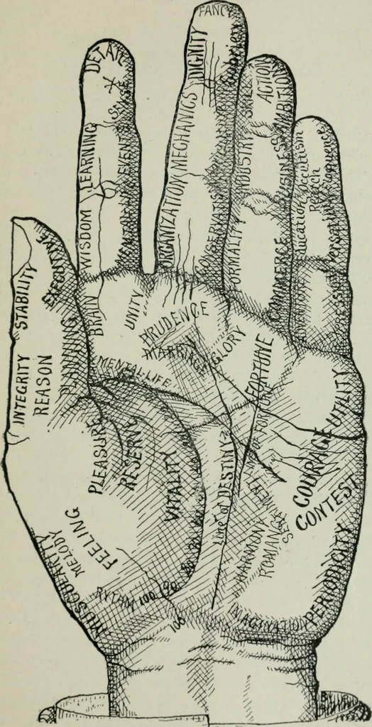 An illustration from Descriptive mentality from the head, face and hand, 1899, leaf 149