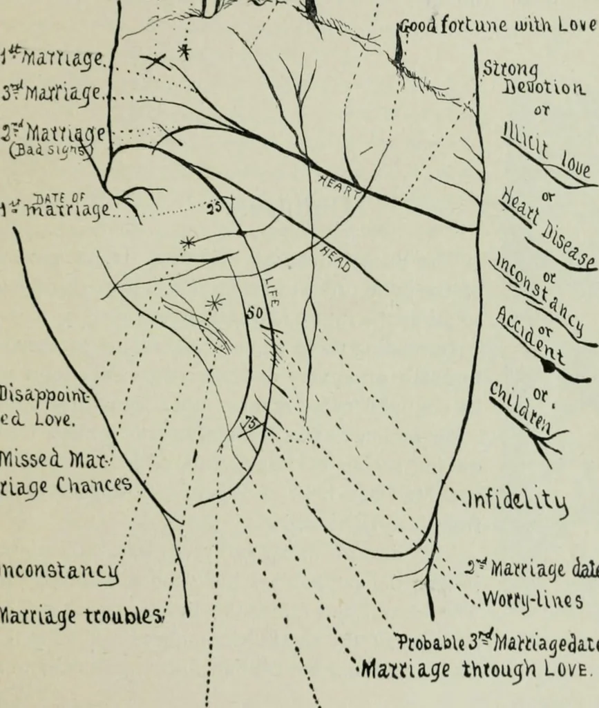 An illustration from Descriptive mentality from the head, face and hand, 1899, leaf 181