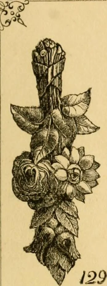 An illustration from Descriptive price list of patented artificial wood ornaments, for furniture manufacturers, architects, builders, interior decorators, stair builders, car builders, organ manufacturers, steamboat builders, etc. etc., 1871, leaf 14
