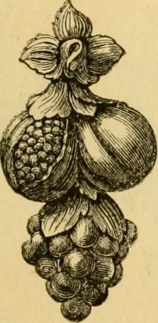 An illustration from Descriptive price list of patented artificial wood ornaments, for furniture manufacturers, architects, builders, interior decorators, stair builders, car builders, organ manufacturers, steamboat builders, etc. etc., 1871, leaf 14