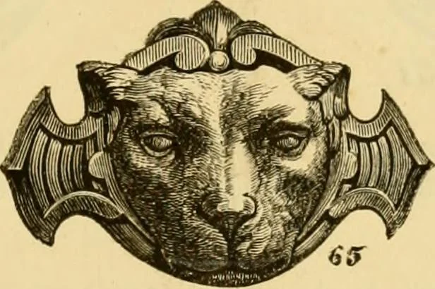 An illustration from Descriptive price list of patented artificial wood ornaments, for furniture manufacturers, architects, builders, interior decorators, stair builders, car builders, organ manufacturers, steamboat builders, etc. etc., 1871, leaf 8