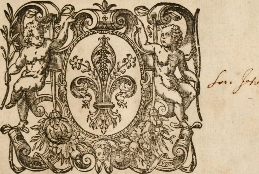 An illustration from De scriptoribvs ecclesiasticis liber vnvs, cvm adivnctis indicibvs vndecim, & breui chronologia ab orbe condito vsque ad annum M.DC.XII .., 1613, leaf 4