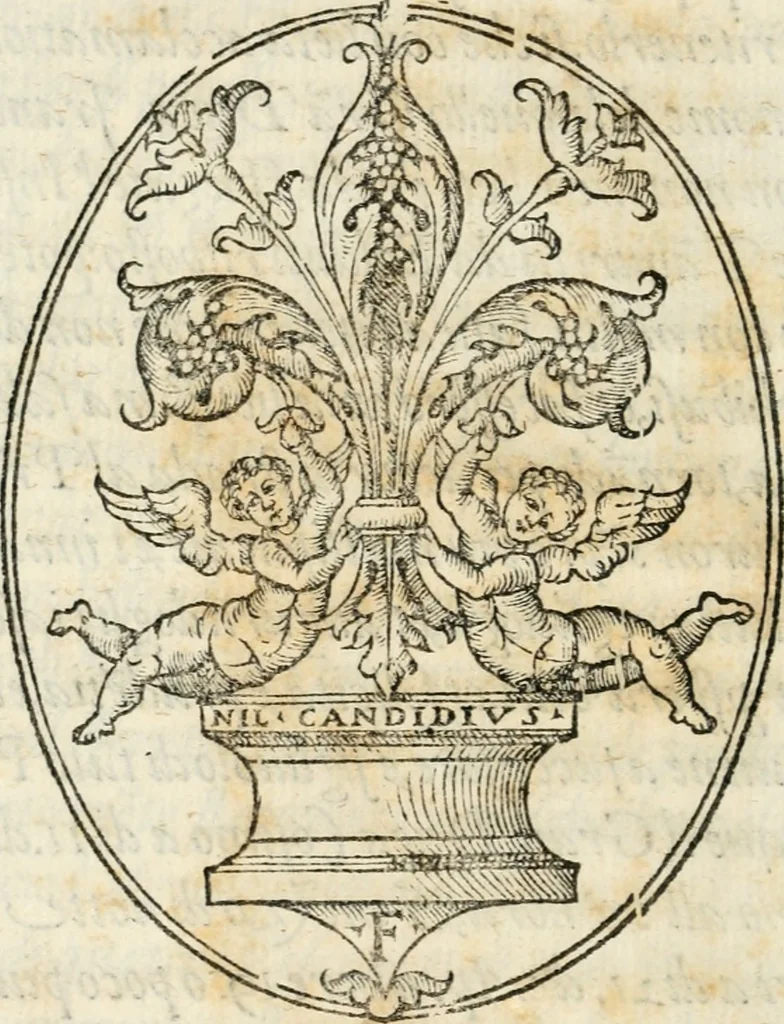 An illustration from Descritione della pompa fvnerale fatta nelle esseqvie del sermo. sig. Cosimo de' Medici, gran duca di Toscana : nell' alma città di Fiorenza il giorno xvij. di maggio dell' anno MDLXXIIII, 1574, leaf 43