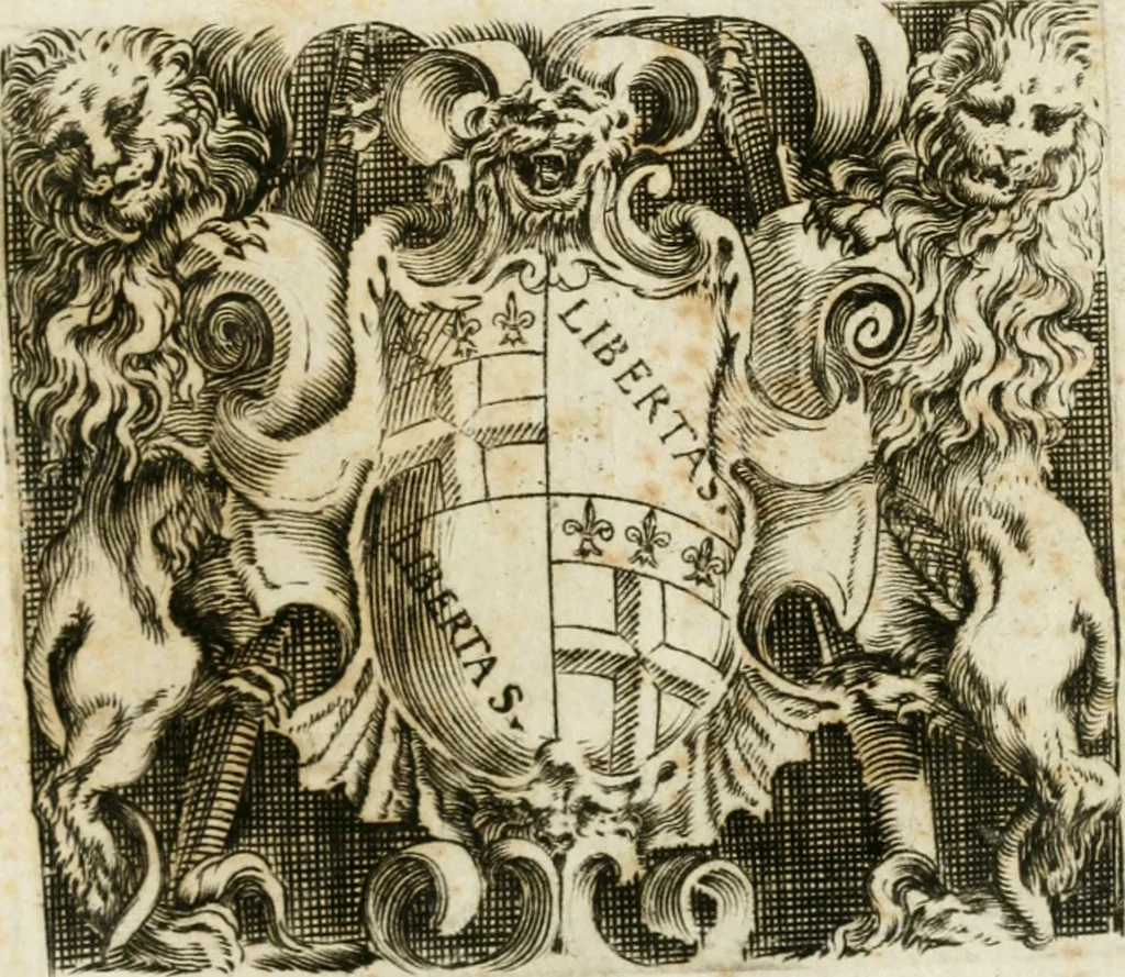 An illustration from Descrittione de gli apparati fatti in Bologna per la venvta di n. s. papa Clemente VIII. Con gli disegni de gli archi, statue, & pitture. Dedicata a gli ill.mi sig. del reggimento di Bologna, 1598, leaf 4