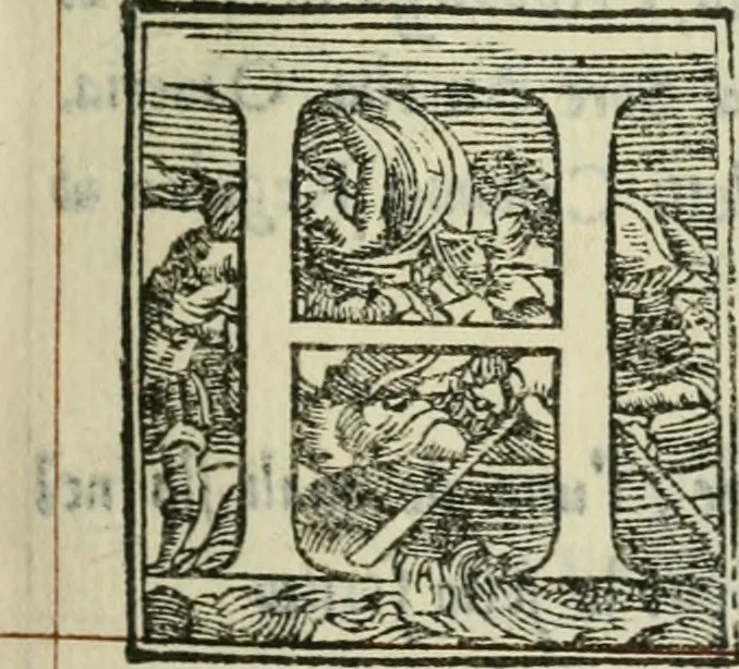 An illustration from Descrittione de i lvoghi sacri della citta di Napoli : con li fondatori di essi, reliqvie, sepoltvre, et epitaphii scelti che in qvelle si ritrovano ..., 1560, leaf 350