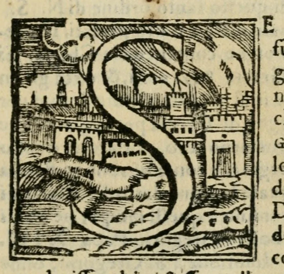 An illustration from Descrittione della pompa et del apparato fatto in Roma per la translatione del corpo di S. Gregorio Nazianzeno dal Monistero di S. Maria di Campo Marzo nella Chiesa di S. Pietro nella Capella Gregoriana, 1580, leaf 9