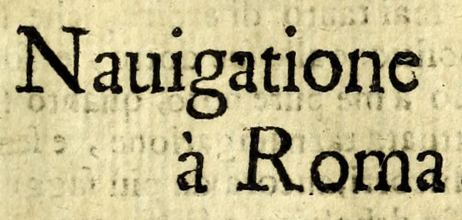 An illustration from Descrittione di diuersi ponti esistenti sopra li fiumi Nera e Teuere, con vn discorso particolare della nauigatione da Perugia a Roma, 1676, leaf 99