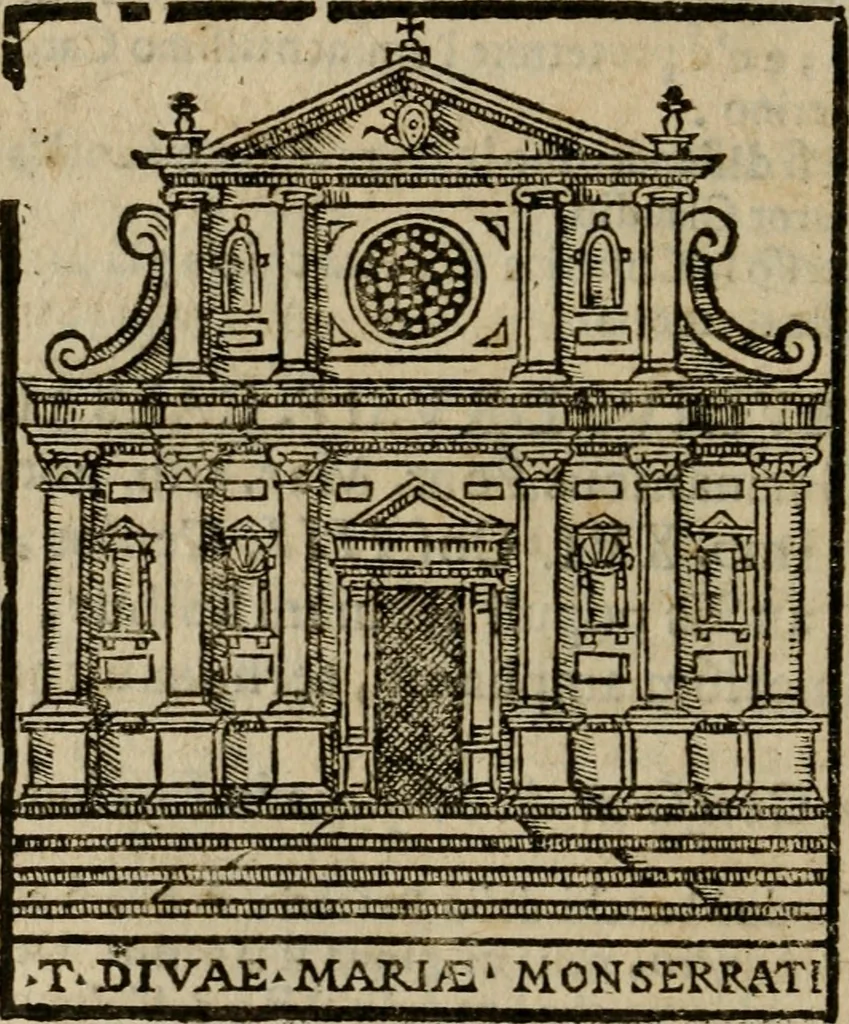 An illustration from Descrittione di Roma antica e moderna : nella quale si contengono chiese, monasterij, hospedali, compagnie, collegij e seminarij, tempij, teatri, anfiteatri, naumachie, cerchi, fori, curie, palazzi, e statue, librerie, musei, pitture, sculture, & i nomi de gli artefici : indice de'sommi pontefici, imperatori e duchi : con due copiosissime tauole, 1643, leaf 231