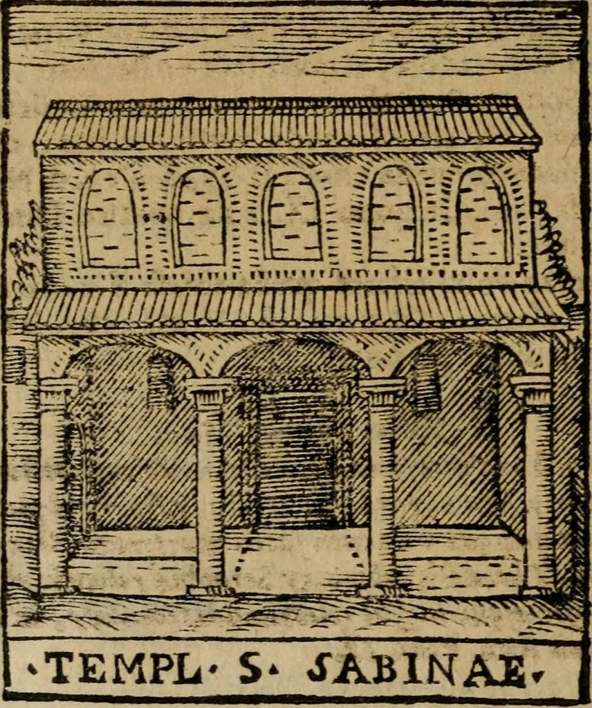 An illustration from Descrittione di Roma antica e moderna : nella quale si contengono chiese, monasterij, hospedali, compagnie, collegij e seminarij, tempij, teatri, anfiteatri, naumachie, cerchi, fori, curie, palazzi, e statue, librerie, musei, pitture, sculture, & i nomi de gli artefici : indice de'sommi pontefici, imperatori e duchi : con due copiosissime tauole, 1643, leaf 297