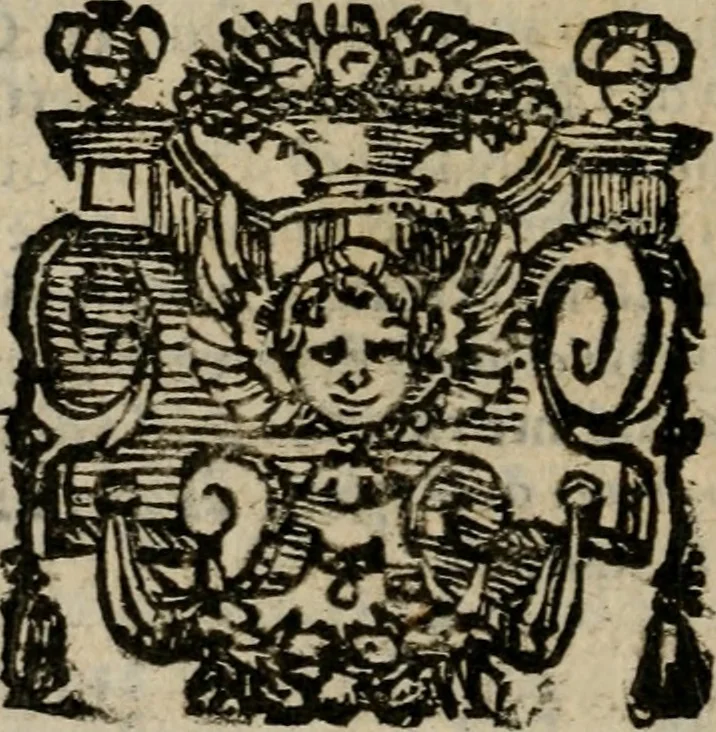 An illustration from Descrittione di Roma antica e moderna : nella quale si contengono chiese, monasterij, hospedali, compagnie, collegij e seminarij, tempij, teatri, anfiteatri, naumachie, cerchi, fori, curie, palazzi, e statue, librerie, musei, pitture, sculture, & i nomi de gli artefici : indice de'sommi pontefici, imperatori e duchi : con due copiosissime tauole, 1643, leaf 385