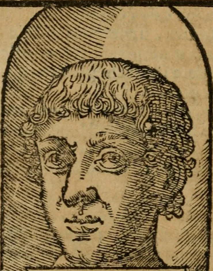 An illustration from Descrittione di Roma antica e moderna : nella quale si contengono chiese, monasterij, hospedali, compagnie, collegij e seminarij, tempij, teatri, anfiteatri, naumachie, cerchi, fori, curie, palazzi, e statue, librerie, musei, pitture, sculture, & i nomi de gli artefici : indice de'sommi pontefici, imperatori e duchi : con due copiosissime tauole, 1643, leaf 549