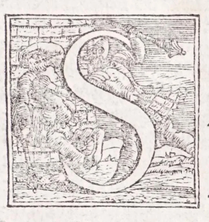An illustration from Descrittione di tvtta Italia di F. Leandro Alberti bolognese : nella qvale si contiene il sito di essa, l'origine, & le Signorie della Città, & de i Castelli, co i nomi antichi, & moderni, i costumi de' popoli, le conditioni de i paesi : et piv, gli hvomini famosi, che l'hanno illustrata, i Monti, i Laghi, i Fiumi, le Fontane, i Bagni, le Minere; con tutte l'opere marauigliose in lei dalla Natura prodotte, 1553, leaf 973