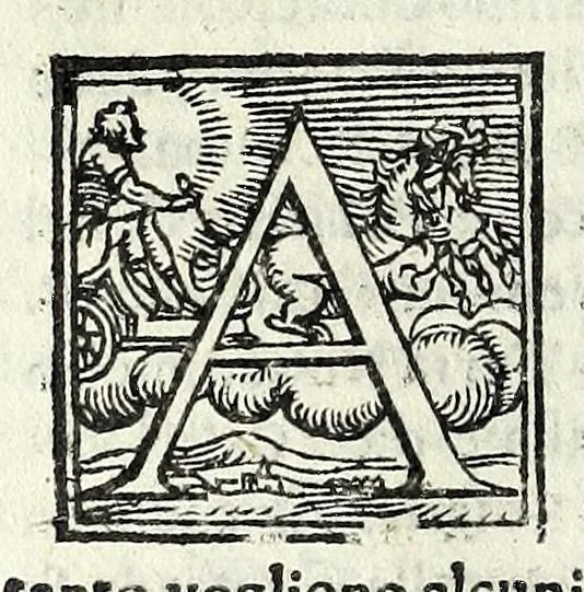 An illustration from Descrittione di tvtta Italia ... : nella quale si contiene il sito di essa, l'origine, et le signorie delle città & delle castella co i nomi antichi & moderni, i costumi de popoli, le conditioni de paesi, et piv gli hvomini famosi che l'hanno illustrata, i monti, i laghi, i fiumi, le fontane, i bagni, le minere, con tutte l'opre marauigliose in lei dalla natura prodotte, 1551, leaf 432
