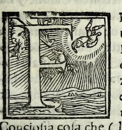 An illustration from Descrittione di tvtta Italia ... : nella quale si contiene il sito di essa, l'origine, et le signorie delle città & delle castella co i nomi antichi & moderni, i costumi de popoli, le conditioni de paesi, et piv gli hvomini famosi che l'hanno illustrata, i monti, i laghi, i fiumi, le fontane, i bagni, le minere, con tutte l'opre marauigliose in lei dalla natura prodotte, 1551, leaf 81