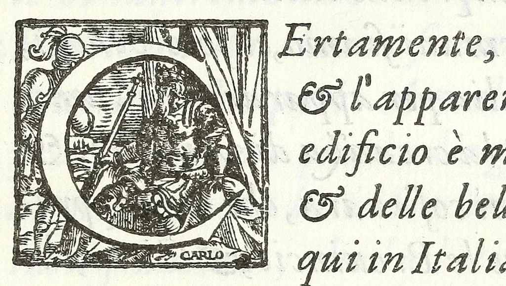 An illustration from Descrizione del Cataio, luogo del marchese Pio Enea degli Obizi, condottiero di gente d'armi et collateral generale della Serenissima Republica di Venezia : contenente diuersità d'istorie, 1669, leaf 19