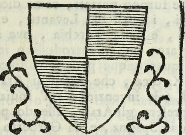 An illustration from Descrizione della provincia del Mugello con la carta geografica del medesimo : aggiuntavi un'antica cronica della nobil famiglia da Lutiano creduta di consorteria delli Ubaldini già signori dell'istesso Mugello, 1748, leaf 104