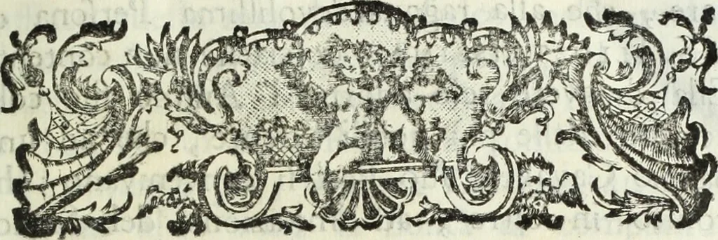 An illustration from Descrizione della provincia del Mugello con la carta geografica del medesimo : aggiuntavi un'antica cronica della nobil famiglia da Lutiano creduta di consorteria delli Ubaldini già signori dell'istesso Mugello, 1748, leaf 6