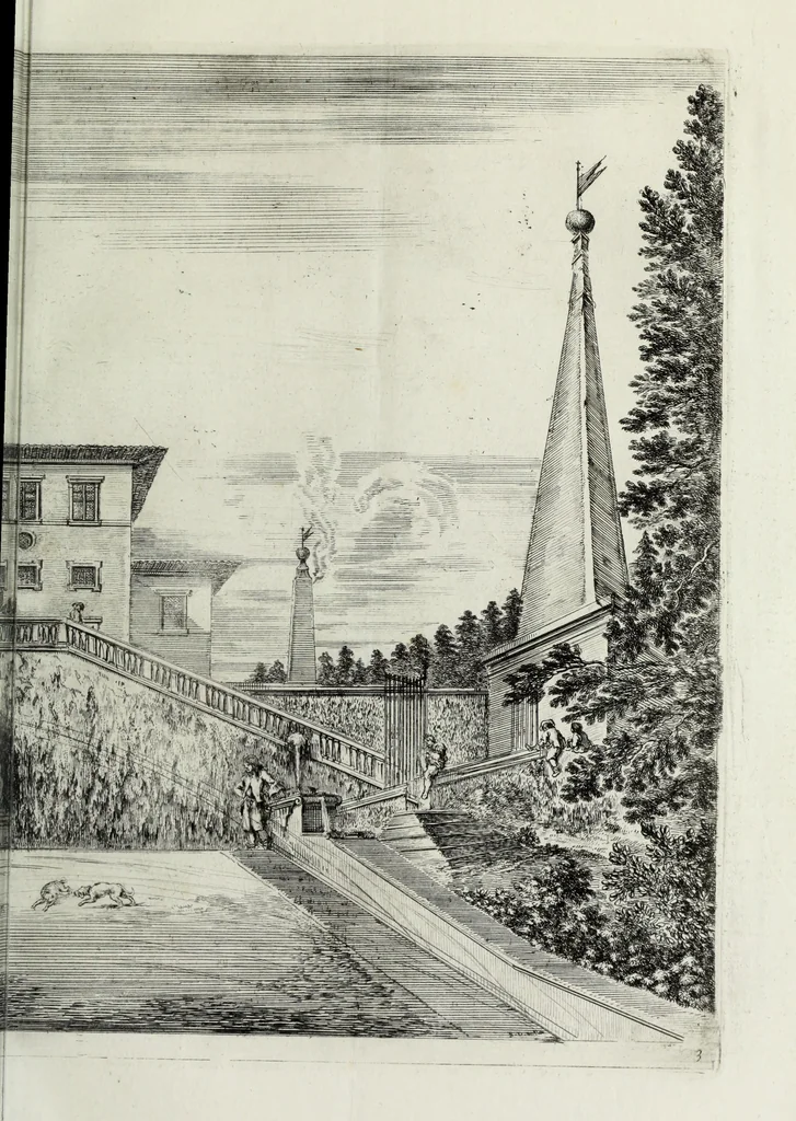 An illustration from Descrizione della regia villa, fontane, e fabbriche di Pratolino, 1742, leaf 42
