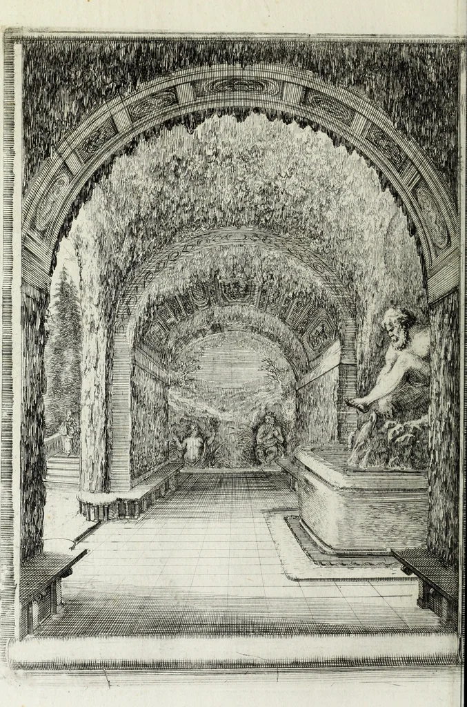An illustration from Descrizione della regia villa, fontane, e fabbriche di Pratolino, 1742, leaf 45