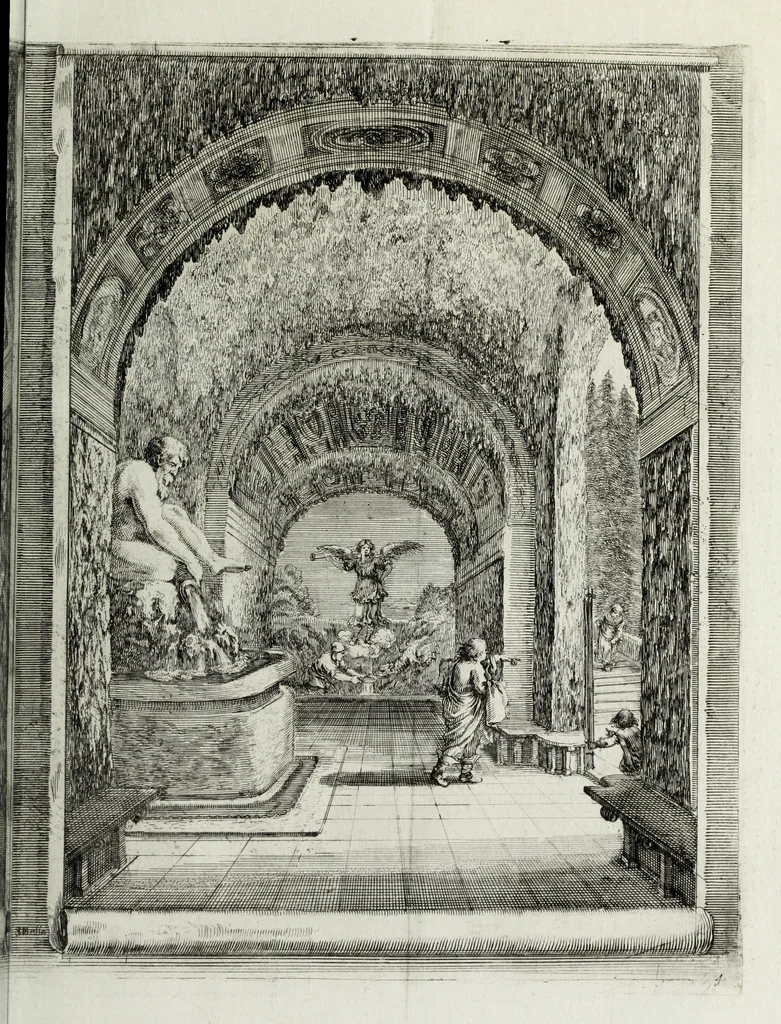 An illustration from Descrizione della regia villa, fontane, e fabbriche di Pratolino, 1742, leaf 46