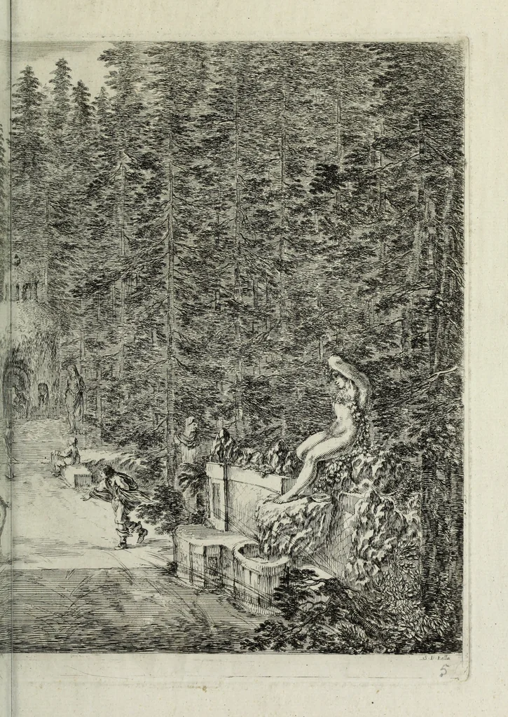 An illustration from Descrizione della regia villa, fontane, e fabbriche di Pratolino, 1742, leaf 50