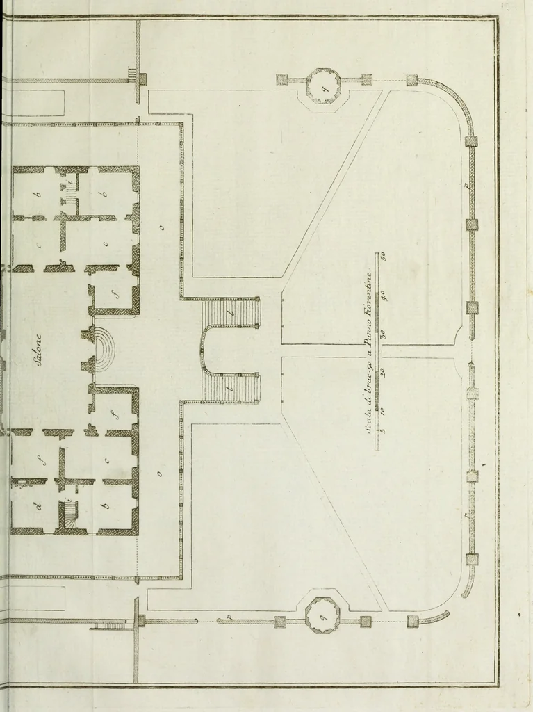 An illustration from Descrizione della regia villa, fontane, e fabbriche di Pratolino, 1742, leaf 66